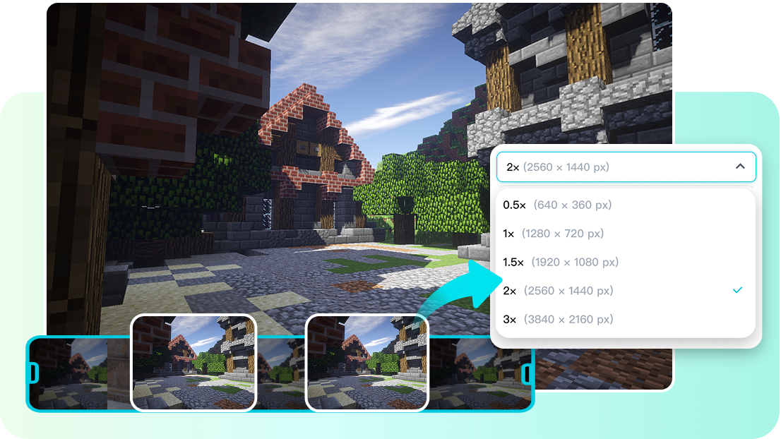Ekspor ke berbagai platform dalam resolusi tinggi