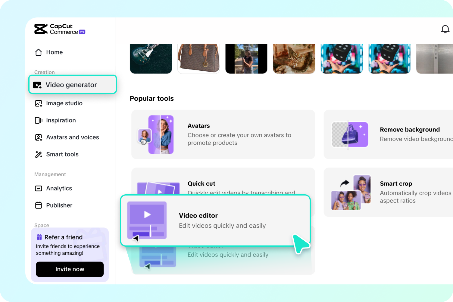 Open video editor