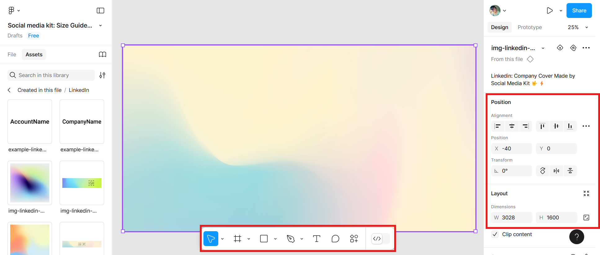 Ajuste el tamaño del banner de portada de LinkedIn