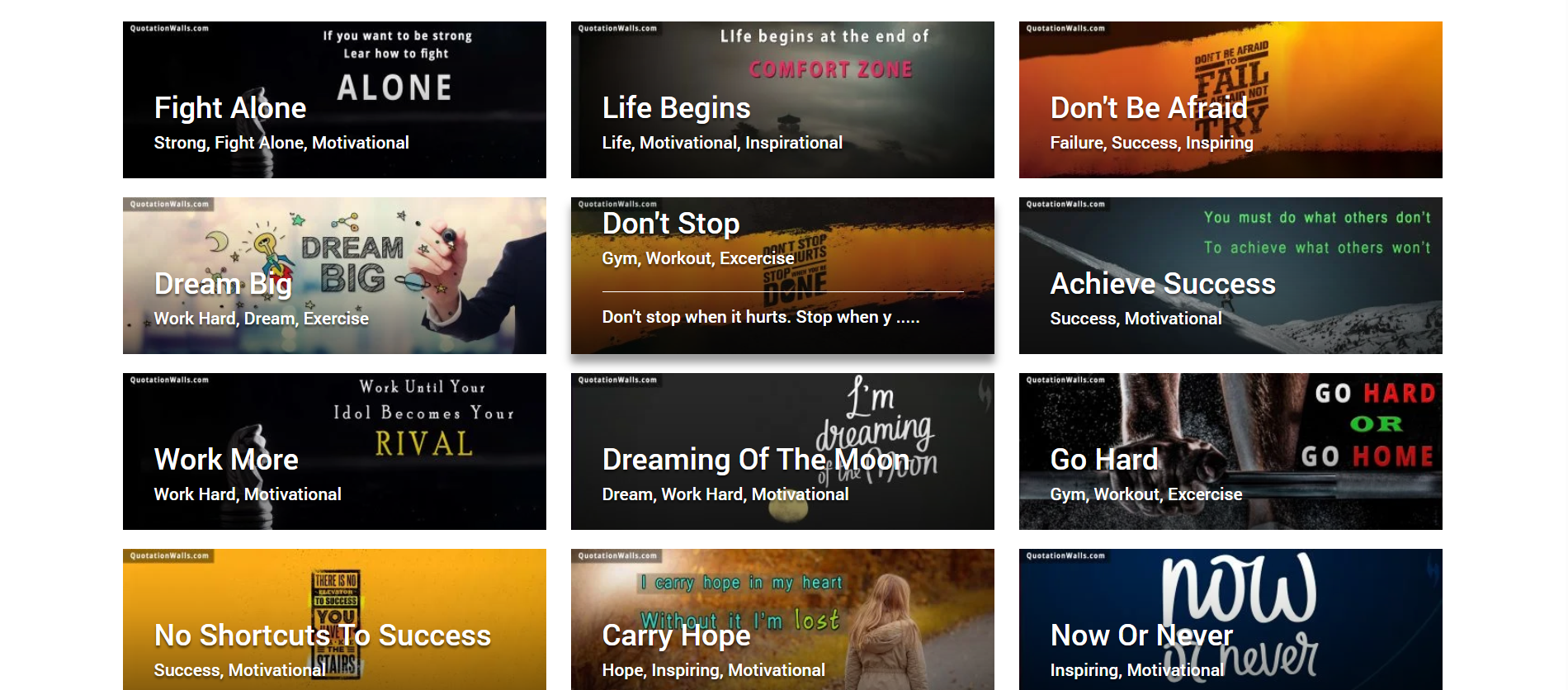 QuotationWalls - website to get motivational quotes for Facebook cover photo