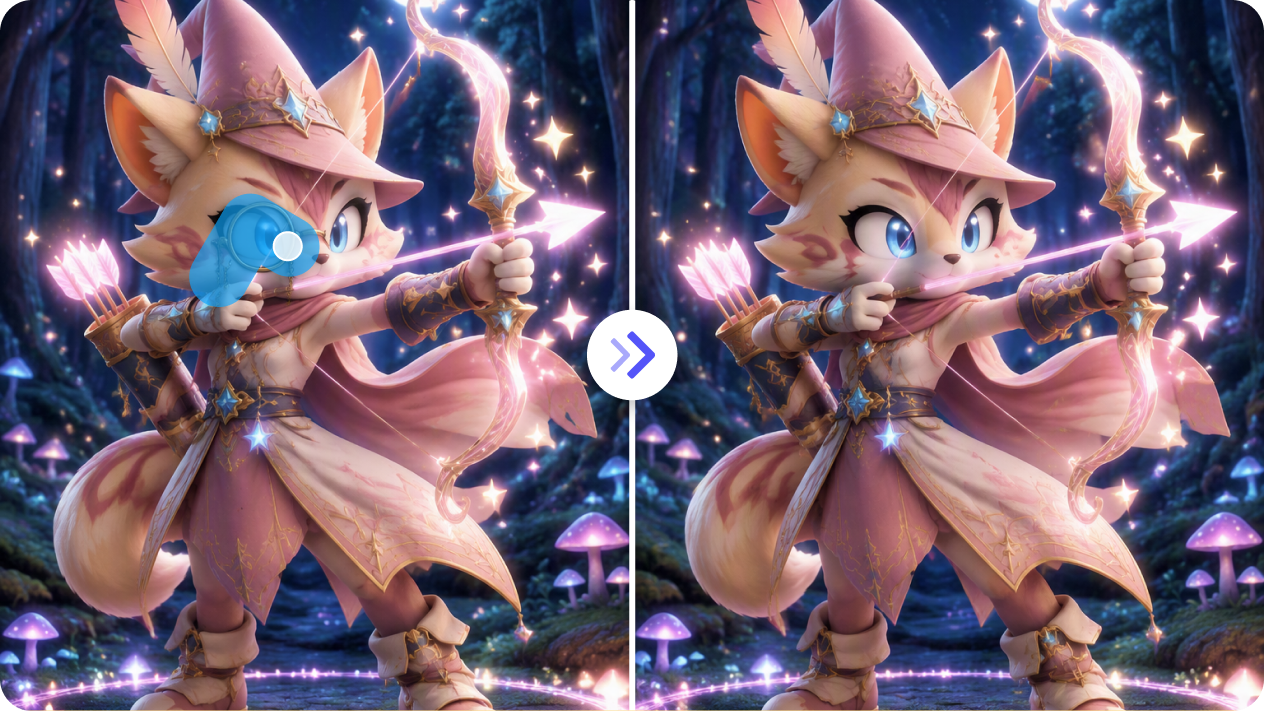 Användarredigering av skofärg och tillbehör på en AI-genererad Sonic OC