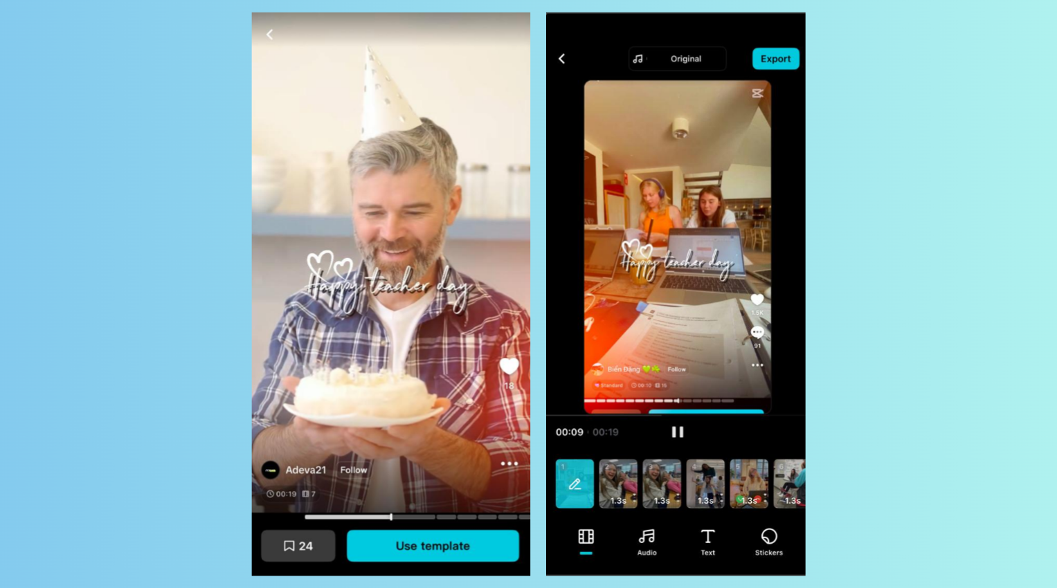 Customize templates with your appreciation messages and pictures