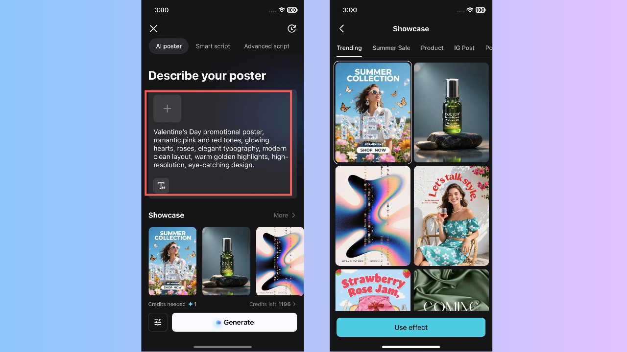 Set the mood with filters, text and decorative elements
