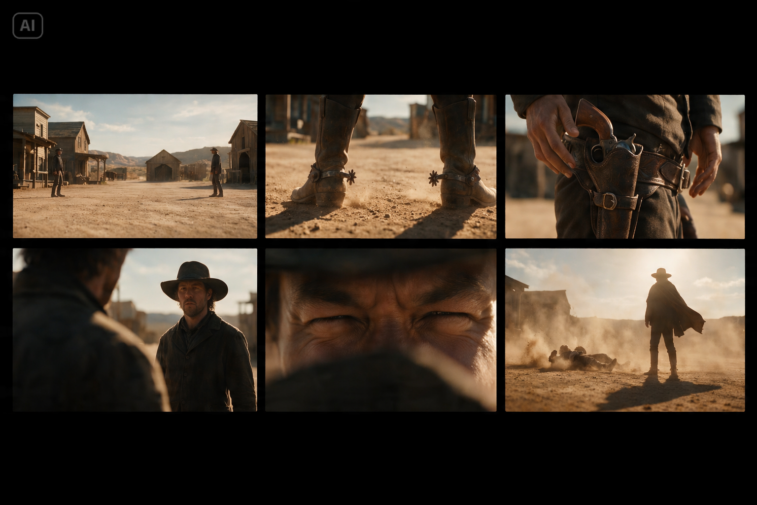 Cinematic Western Storyboard