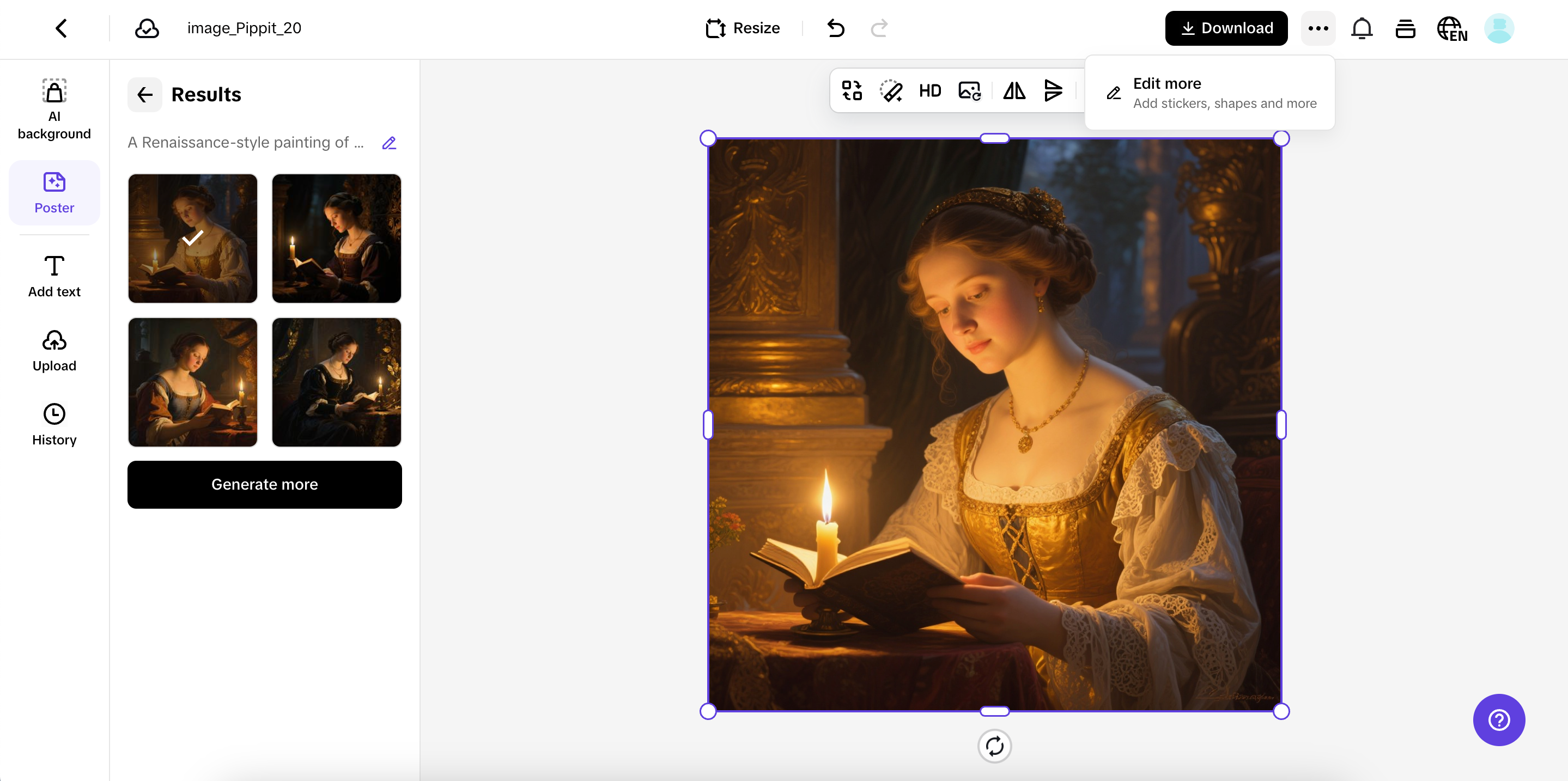 Enter the prompt and customize