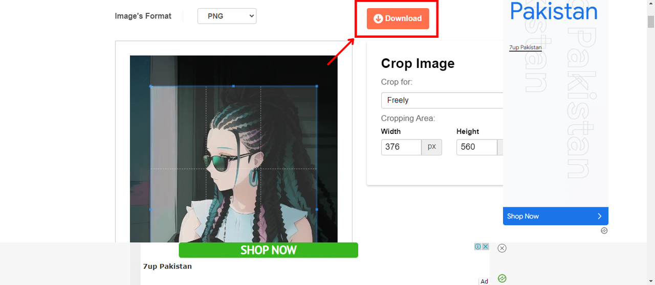 Crop and save