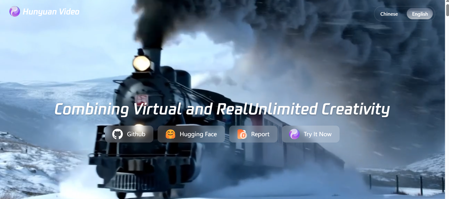 Hunyuan Video homepage