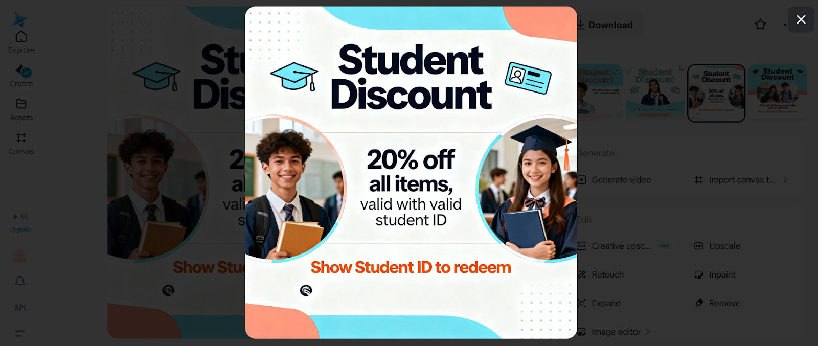 Discount poster idea: Student discount poster
