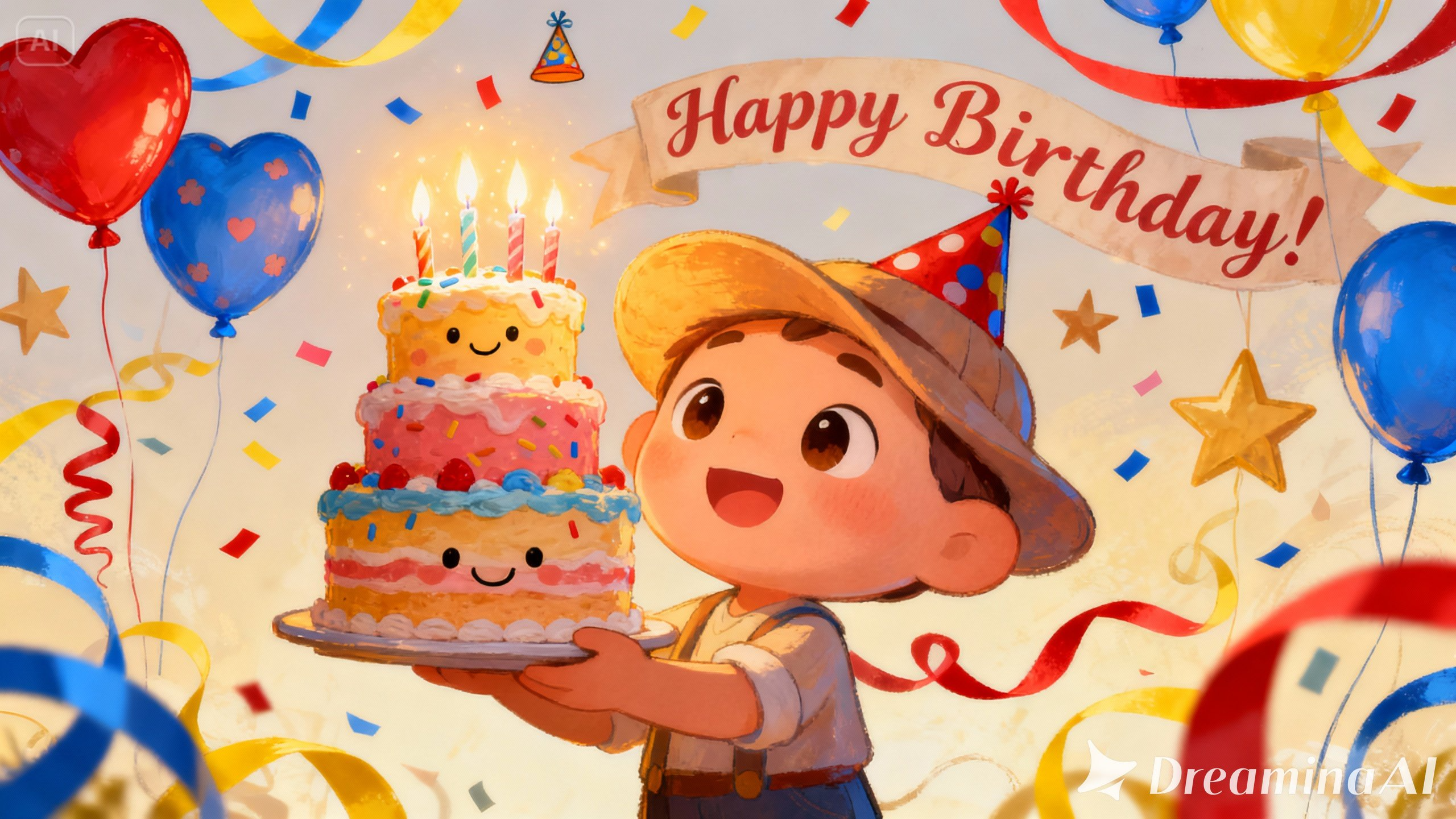 Movie or cartoon-themed birthday