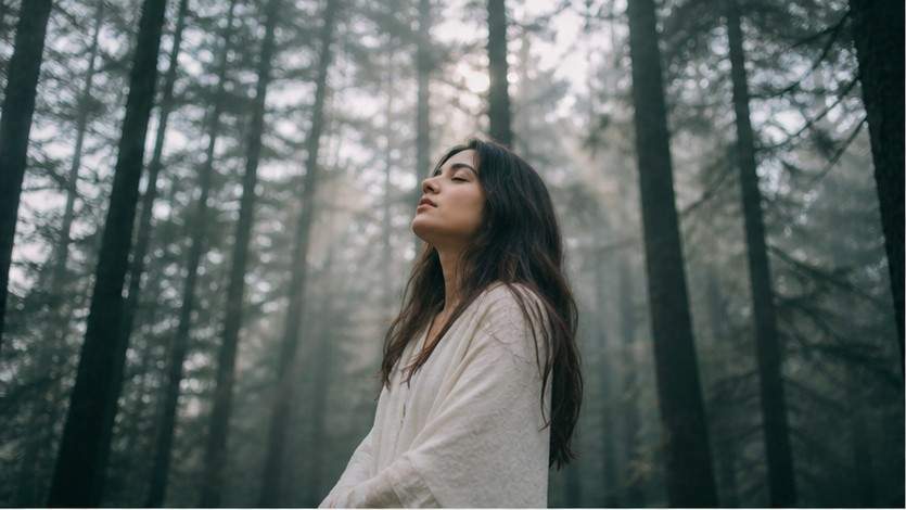 Aesthetic Foggy Forest Photoshoot example 1