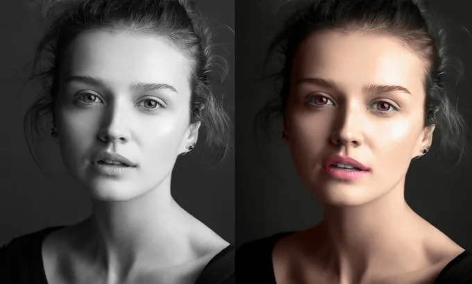 Turn black and white photo to color online