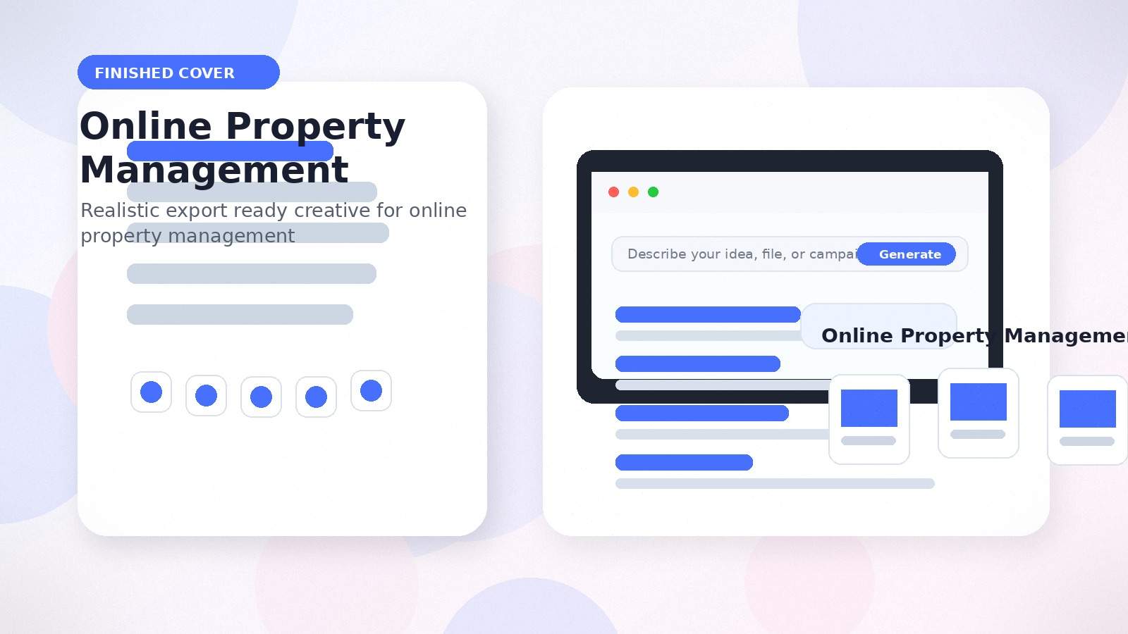 Online Property Management realistic finished cover visual for online property management