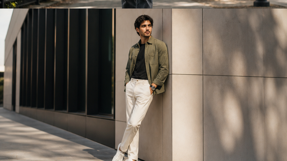 Wall Lean Pose Portrait Prompt prompt 2 original 16:9 visual