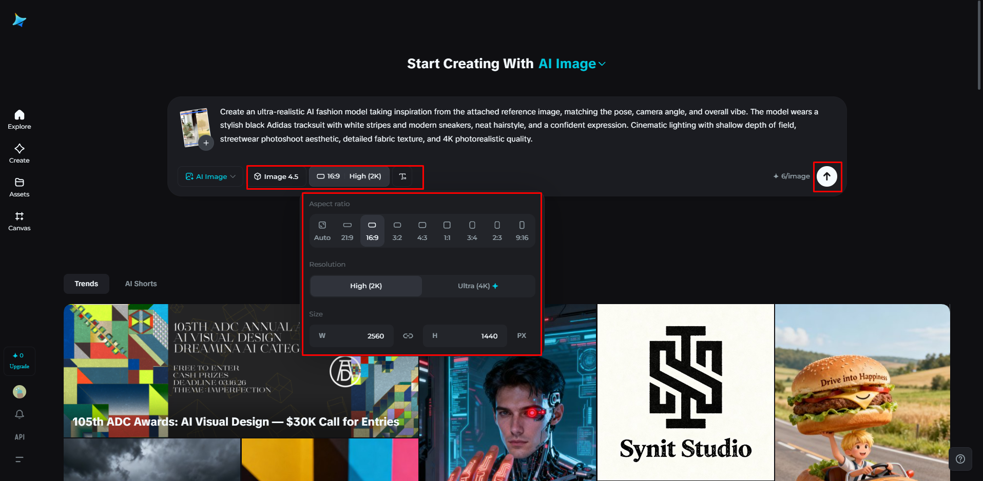 Generate an AI fashion model