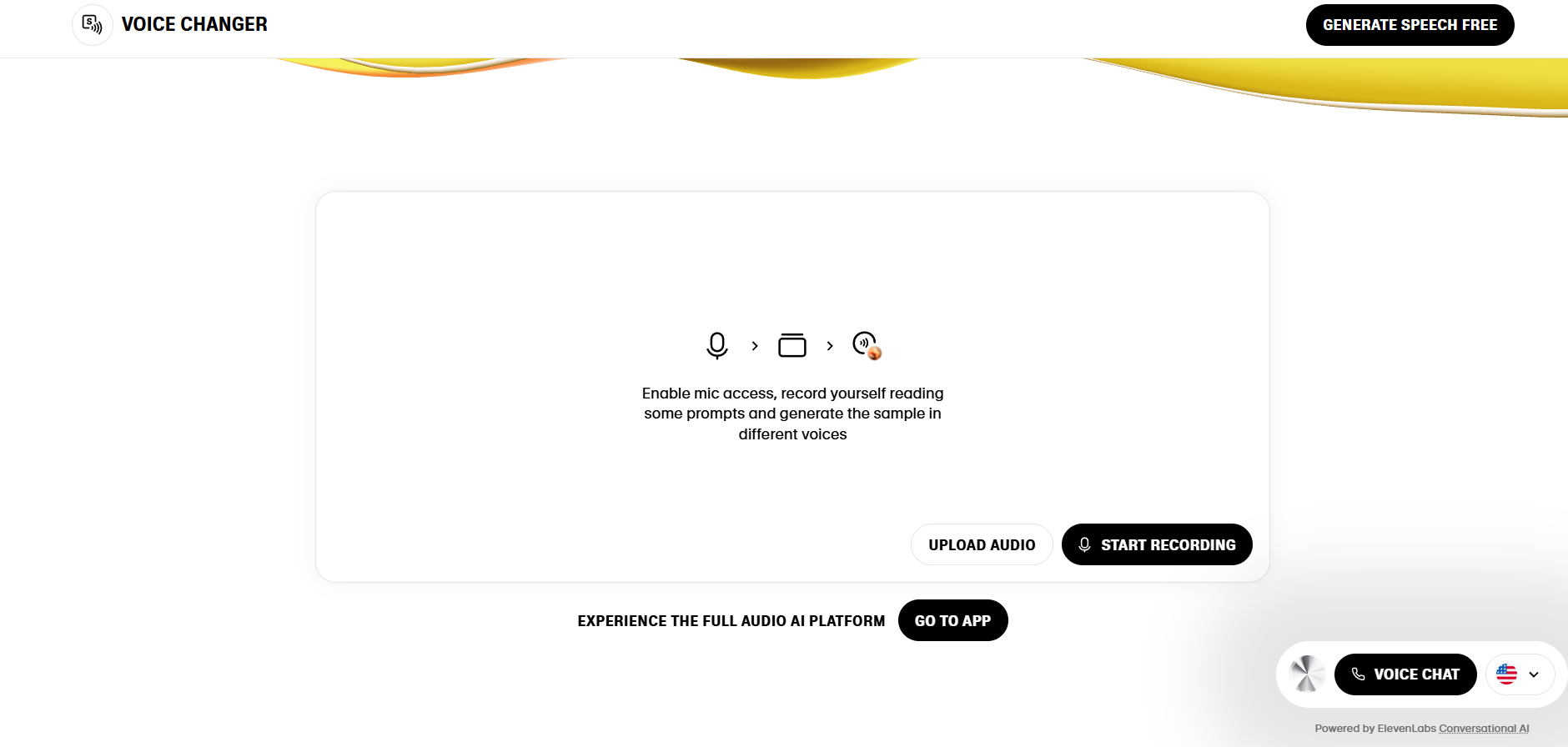 Eleven labs interface