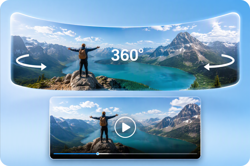 Effortless 360 camera reframing workflows