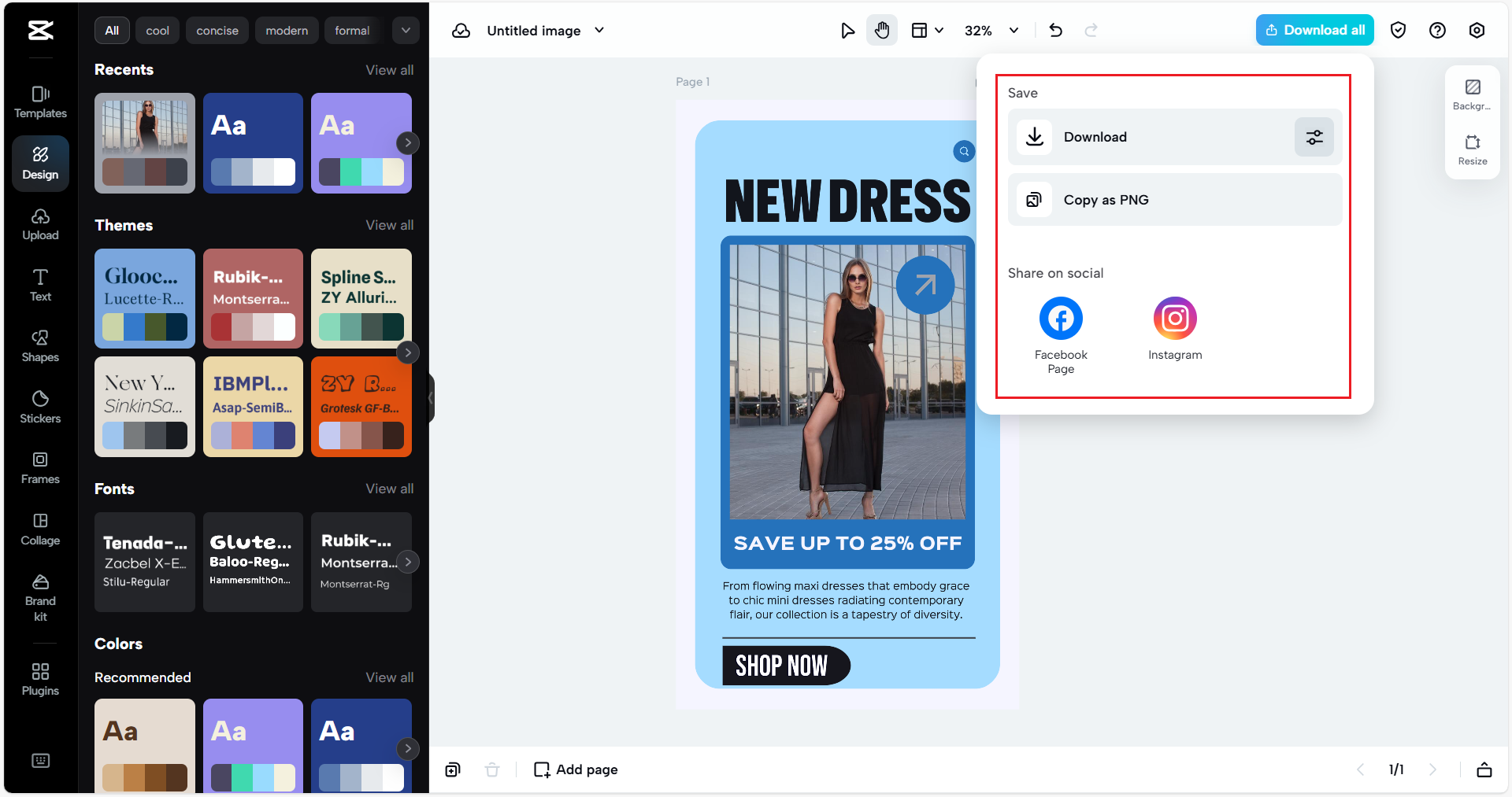 Exporting the interactive ad from CapCut Web