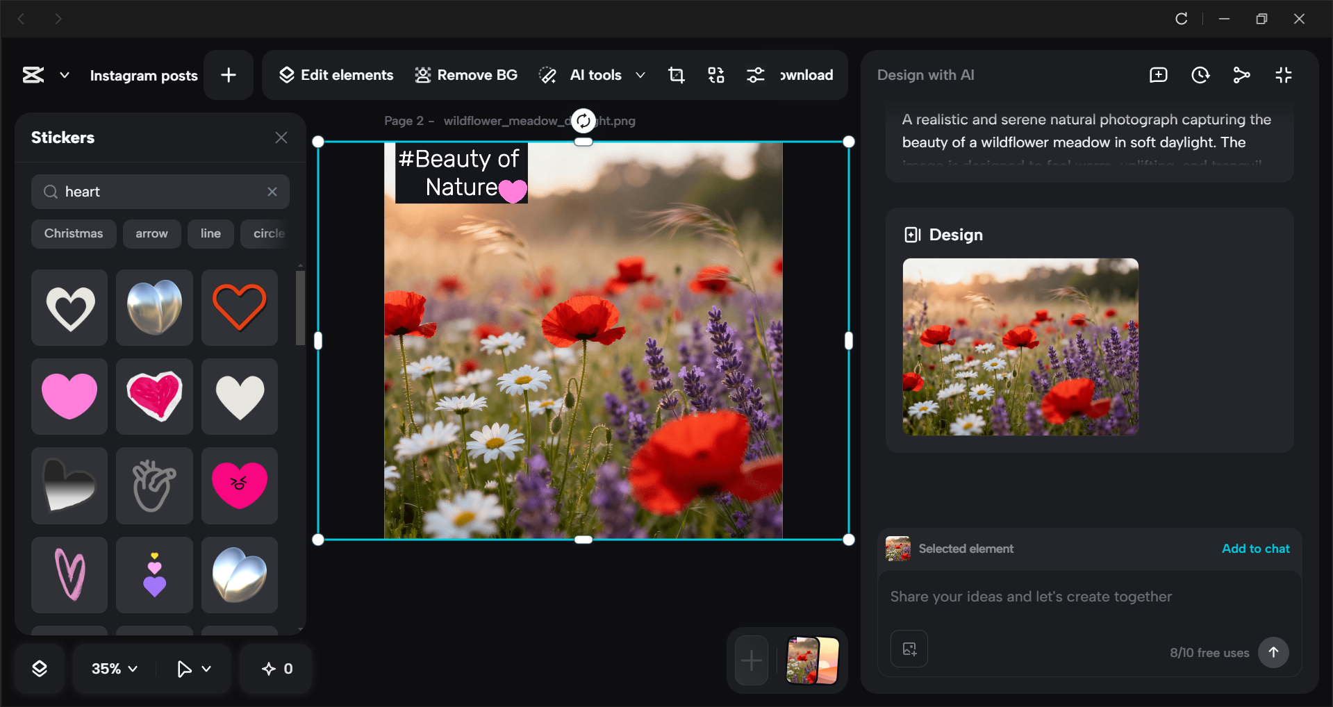 Interface of the CapCut desktop video editor - the best tool to generate Instagram posts