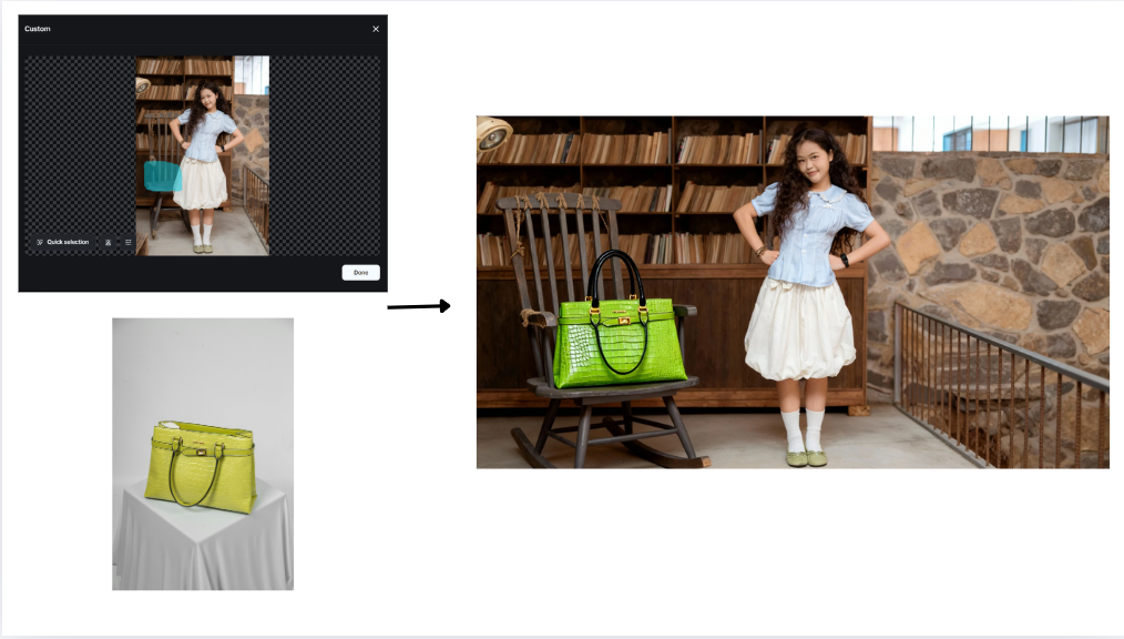 Interactive editing feature of Dreamina