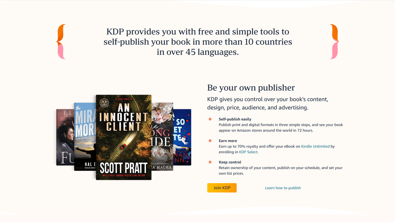 Kindle Direct Publishing interface