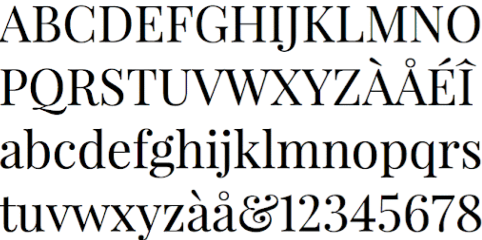5 unique fonts to write text online: Playfair Display