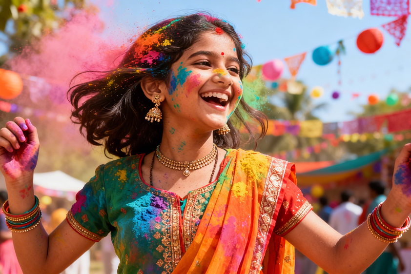 Street Holi Celebration