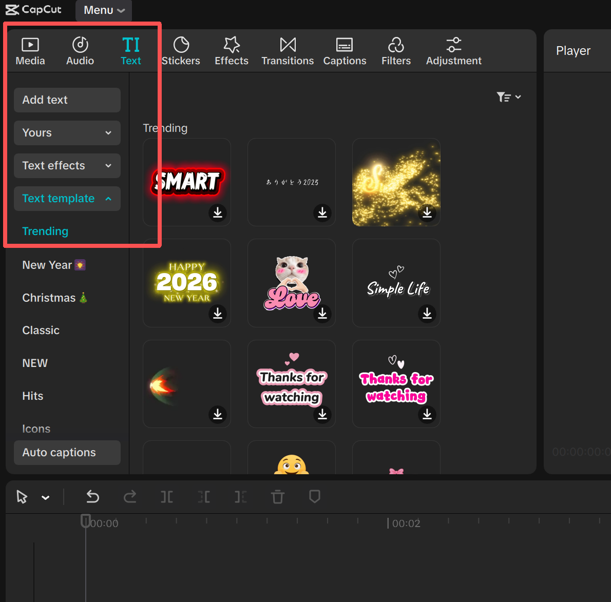 Open the text - editing function on the desktop version
