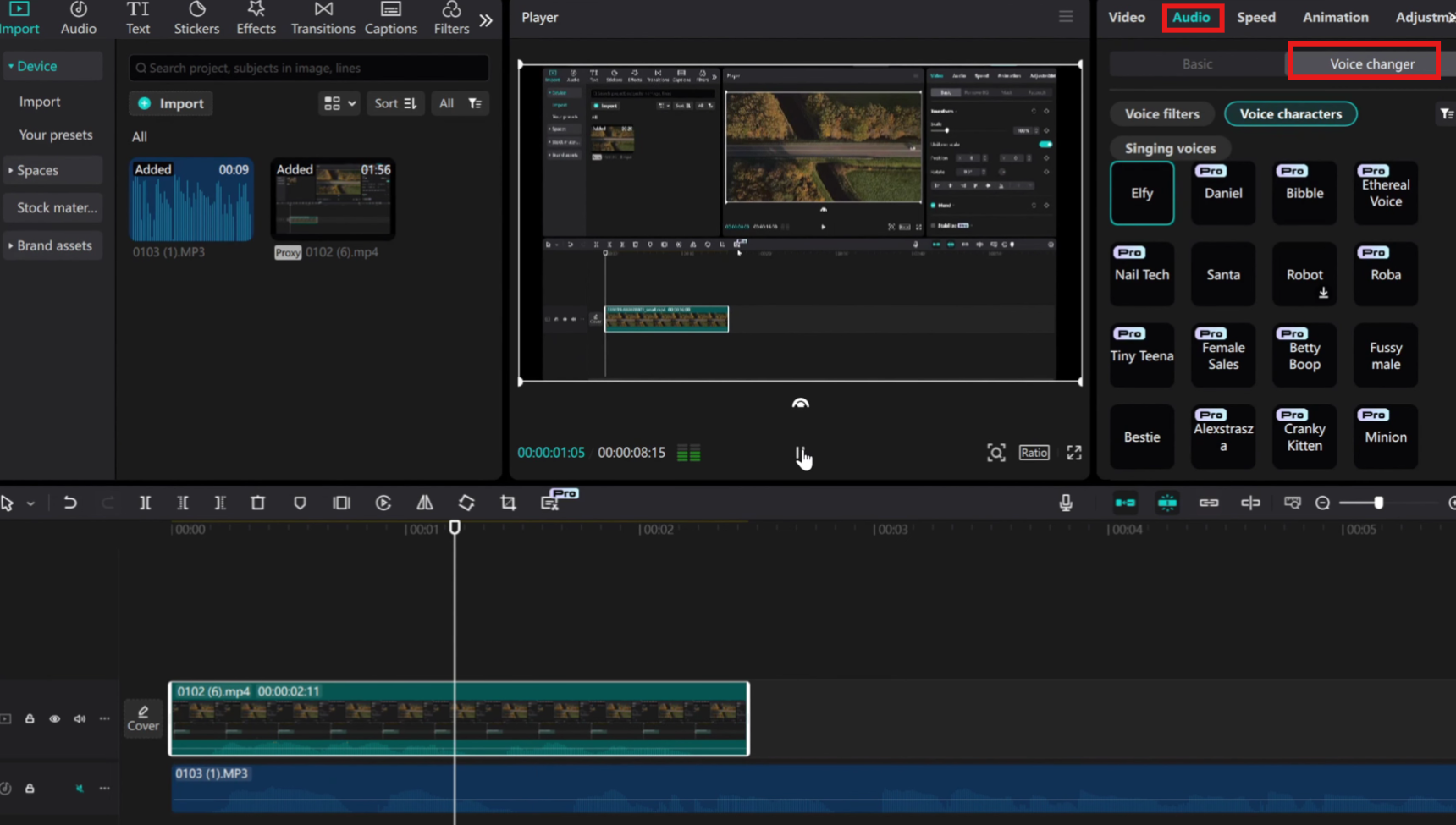 Access AI voice changer