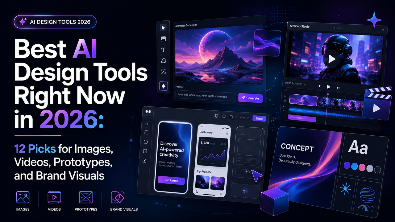 Best AI Design Tools Right Now in 2026: 12 Picks for Images, Videos, Prototypes, and Brand Visuals