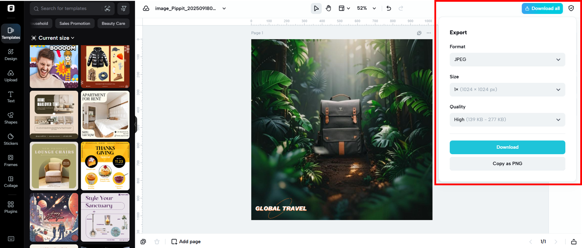 I-download ang huling imahe