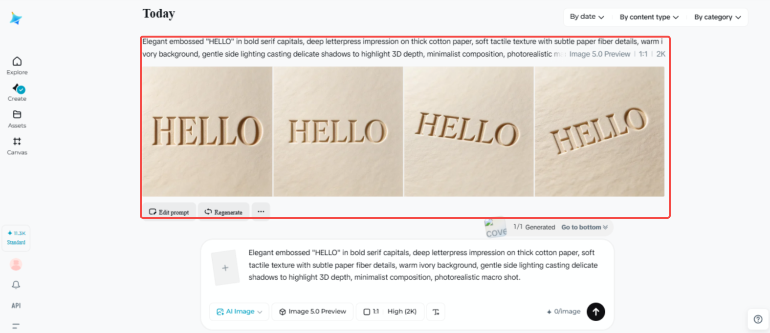 Editing and enhancing the photo in Dreamina
