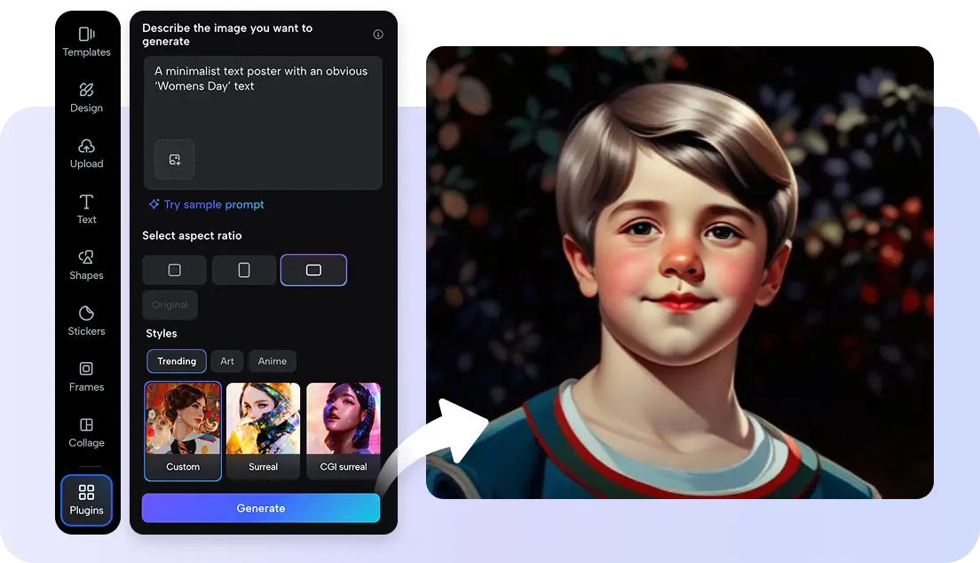 AI portrait generator