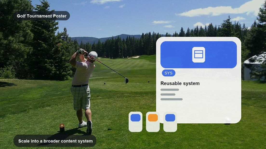 Golf Tournament Poster Maker realistic image for scale into a broader content system