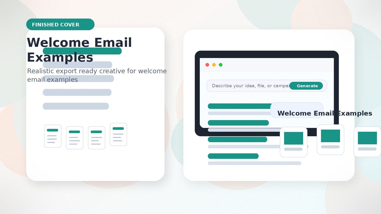 Welcome Email Examples realistic finished cover visual for welcome email examples