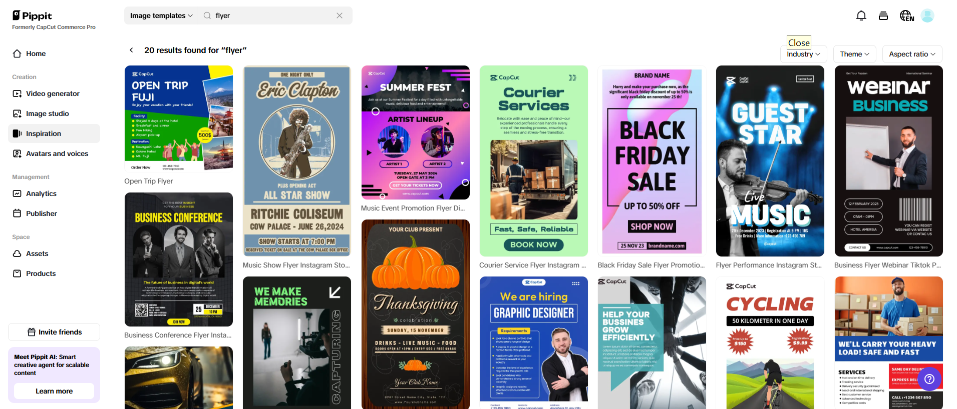 Customizable marketing templates