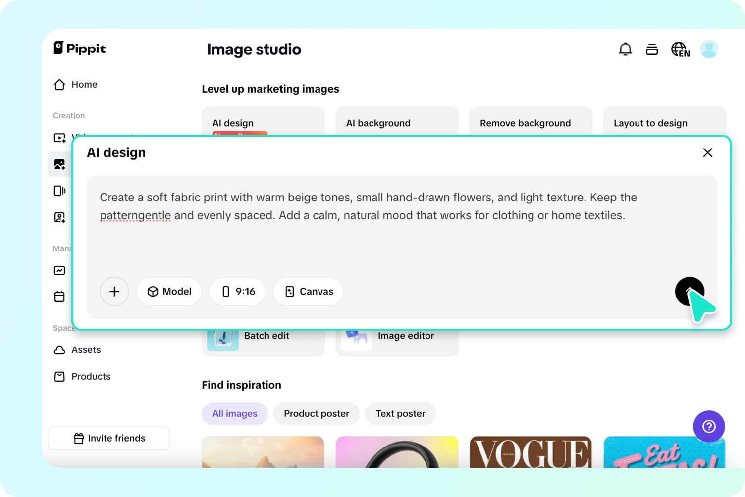 Create a print design