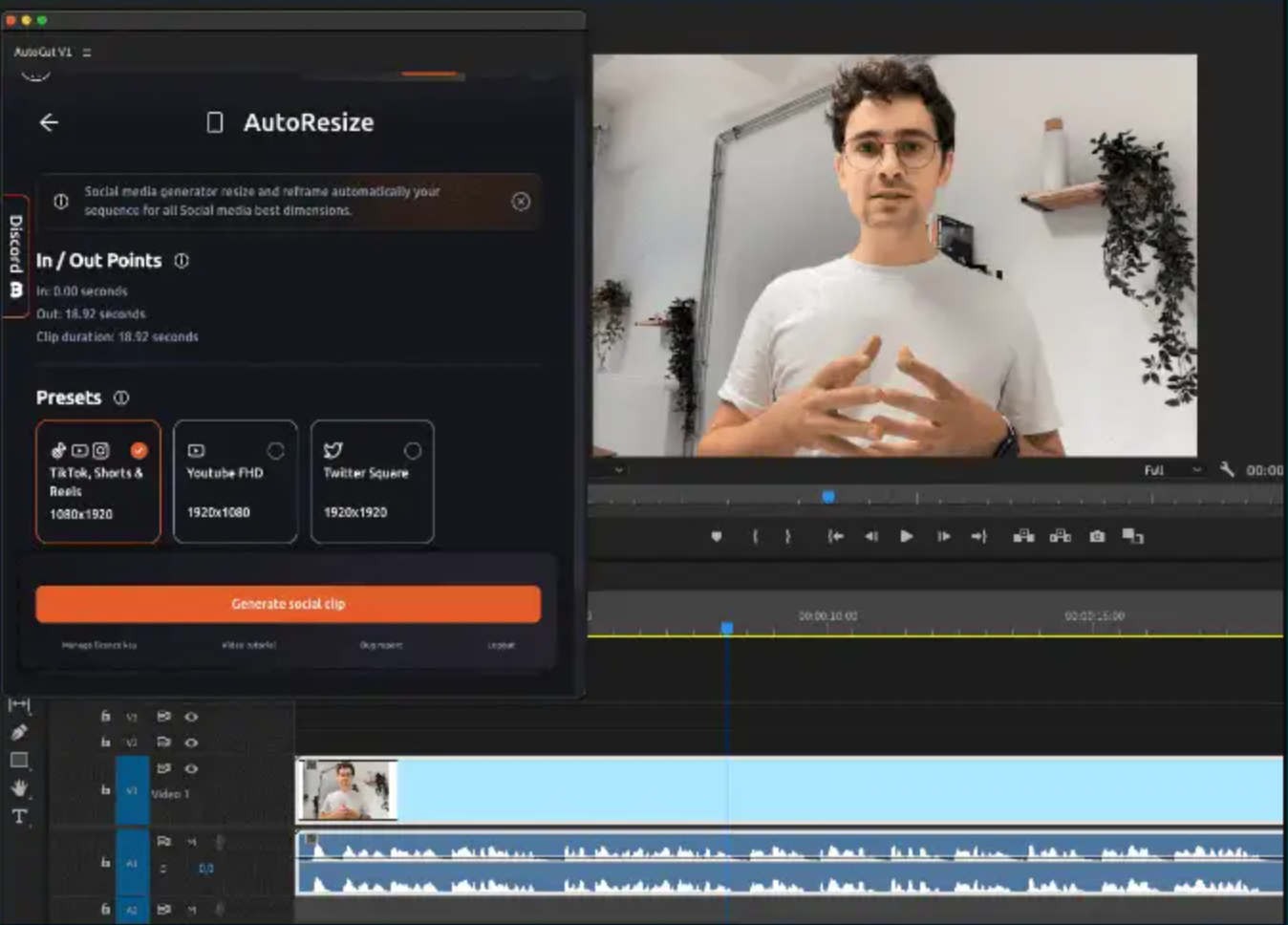 How to use AutoResize to reframe your video