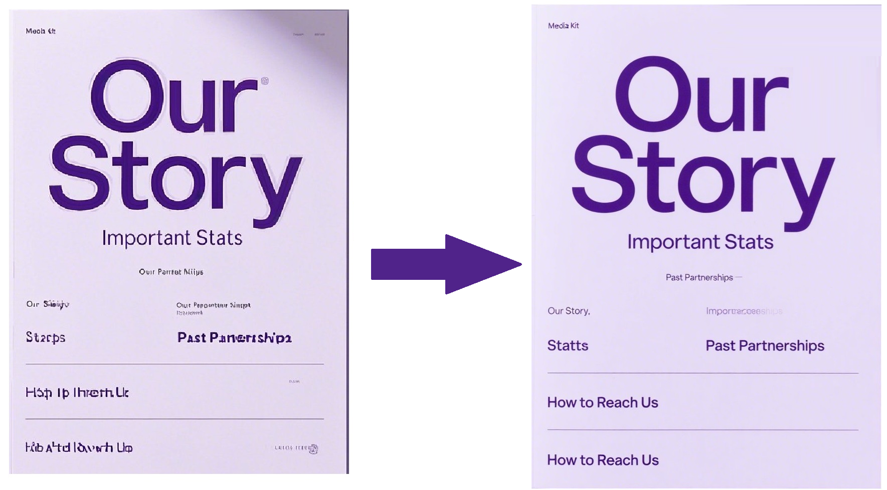 Retouch your media kit