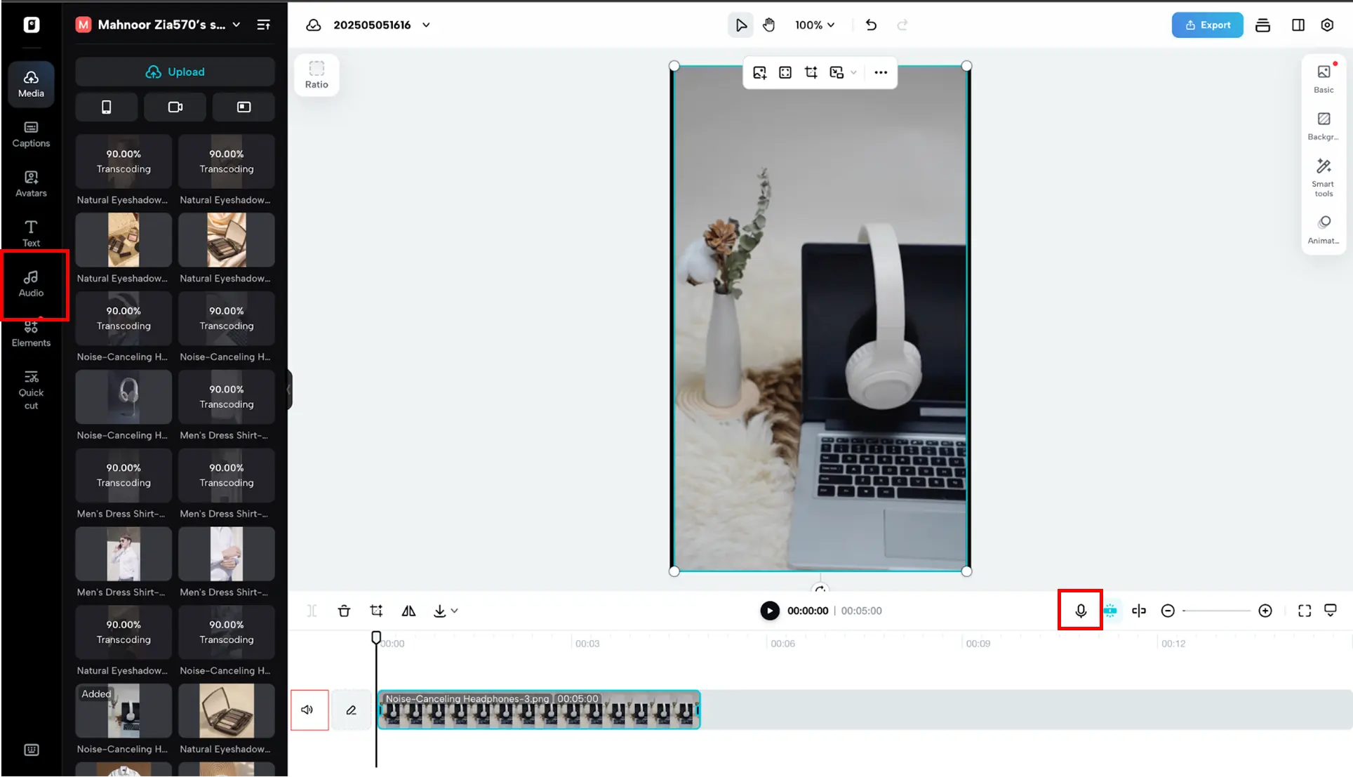 Extract audio from a video