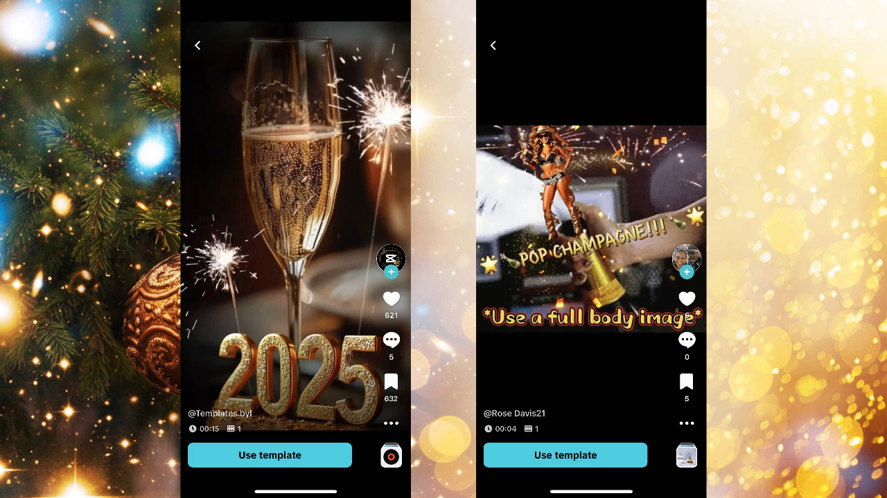 Champagne toast celebration template