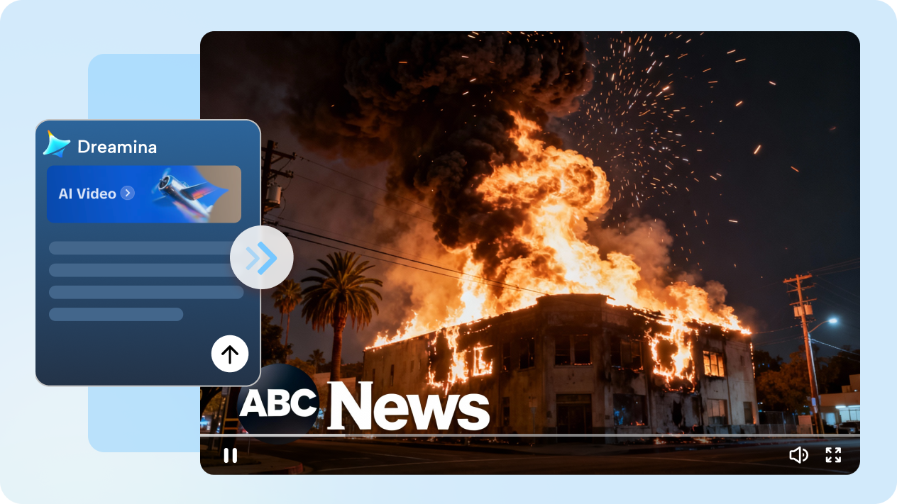 Cree videos de noticias a partir de texto en el generador de videos de noticias Dreamina AI