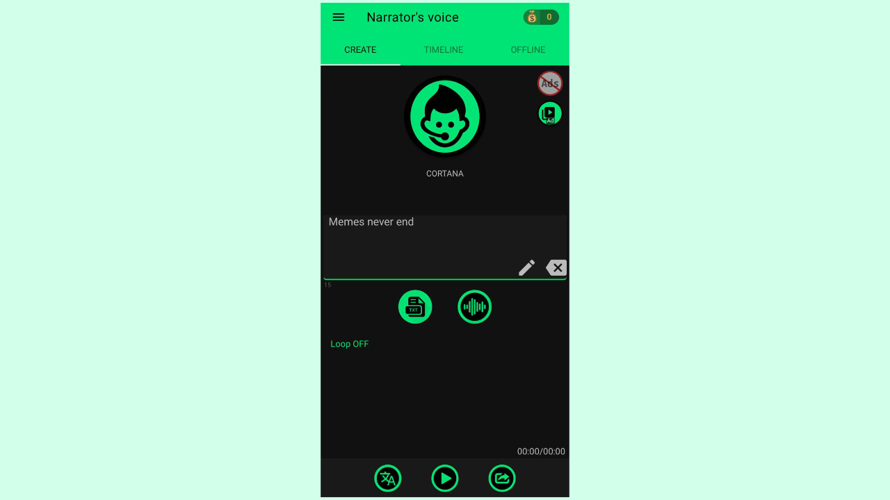 Narrator's Voice app