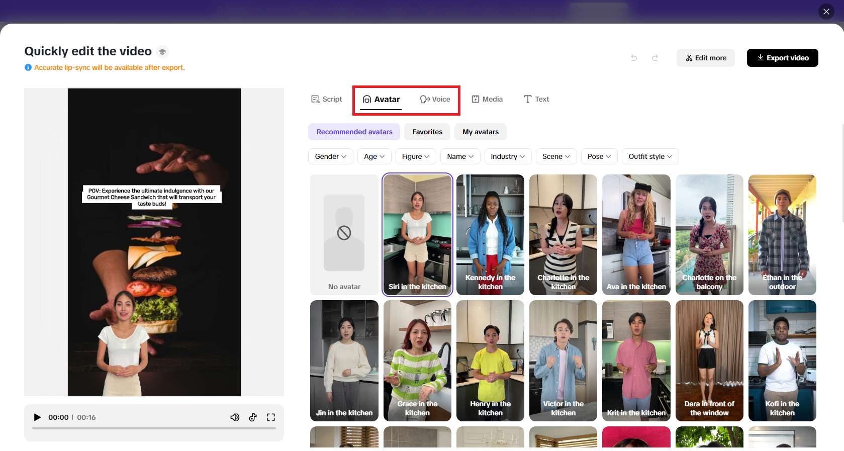 AI-generated voices & avatars