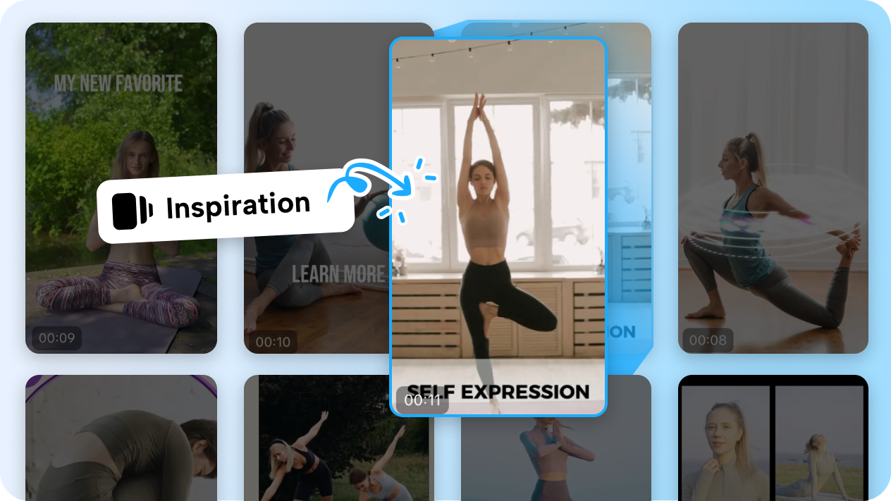 video templates in Pippit for meditation videos