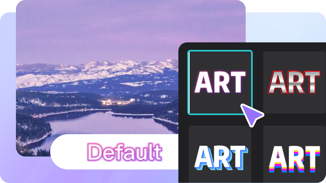 Library of free text effects and templates to add text to video