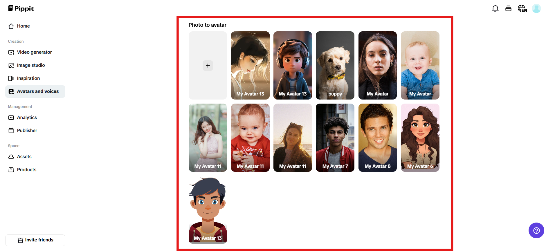 AI avatar from picture