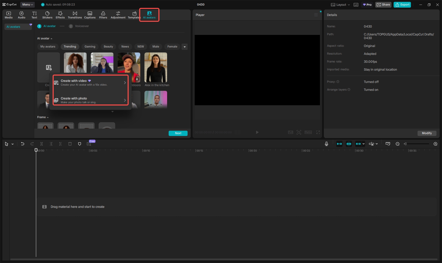 Create your own avatar