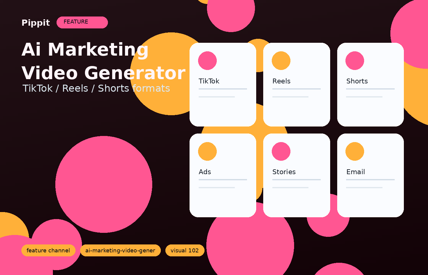 Ai Marketing Video Generator match the format to the social channel visual