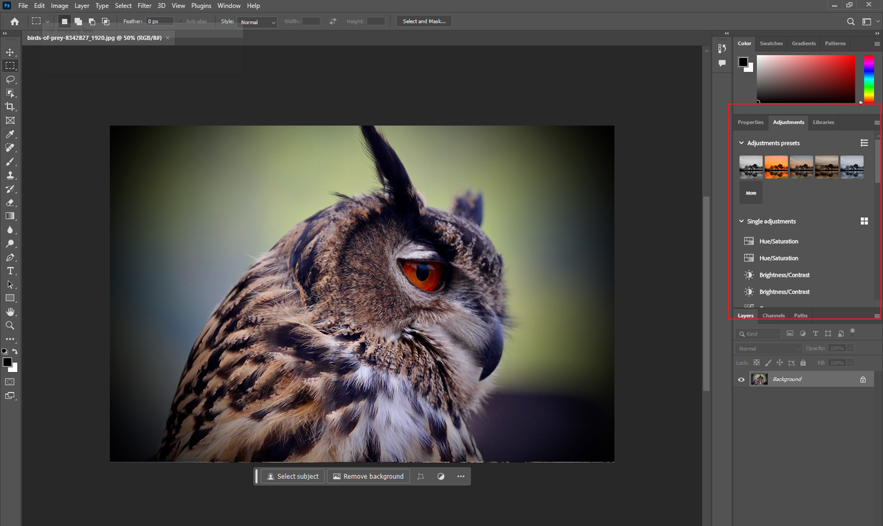 Как настроить яркость изображения в Adobe Photoshop
