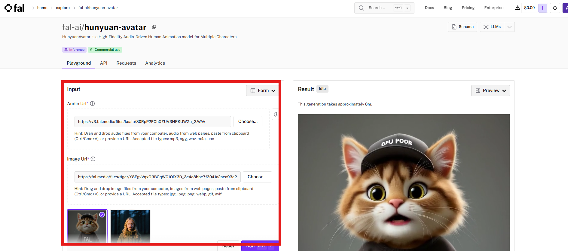 Upload photo and audio